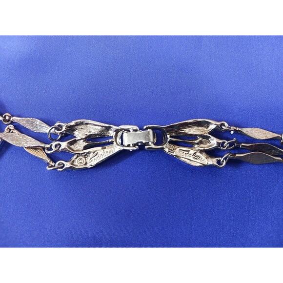 VTG Tortolani 3-strand Diamond Shape Necklace l Length: 35" - Picture 6 of 10